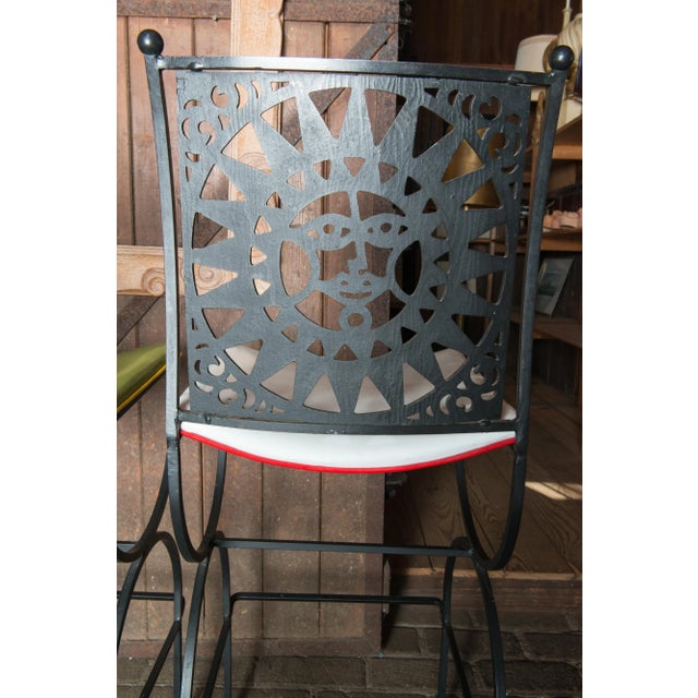 Mid Century Arthur Umanoff Mayan Sun Bar Stools For Sale - Image 9 of 13