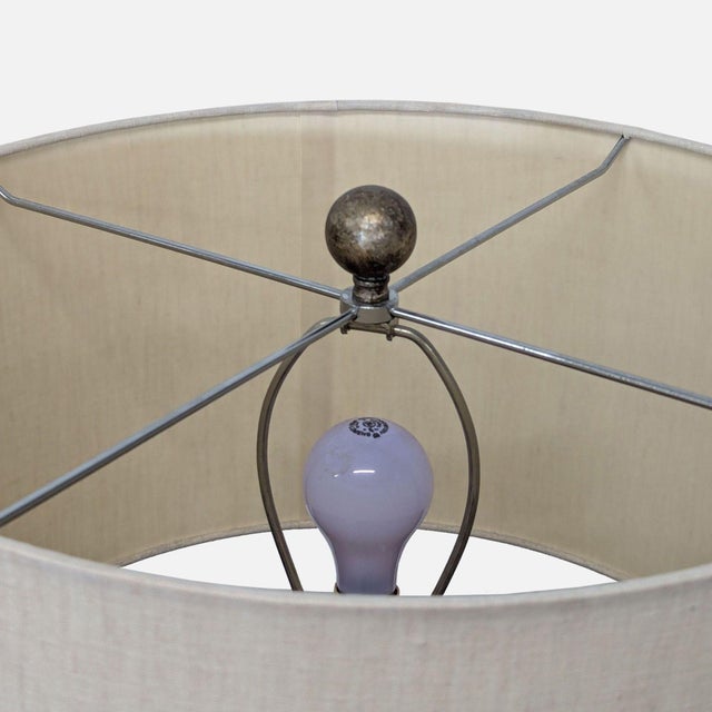 Currey & Company Currey & Company Modern Ceramic Table Lamp With Drum Shade For Sale - Image 4 of 6