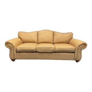 Ethan Allen Quatrefoil Print Whitney Sofa For Sale