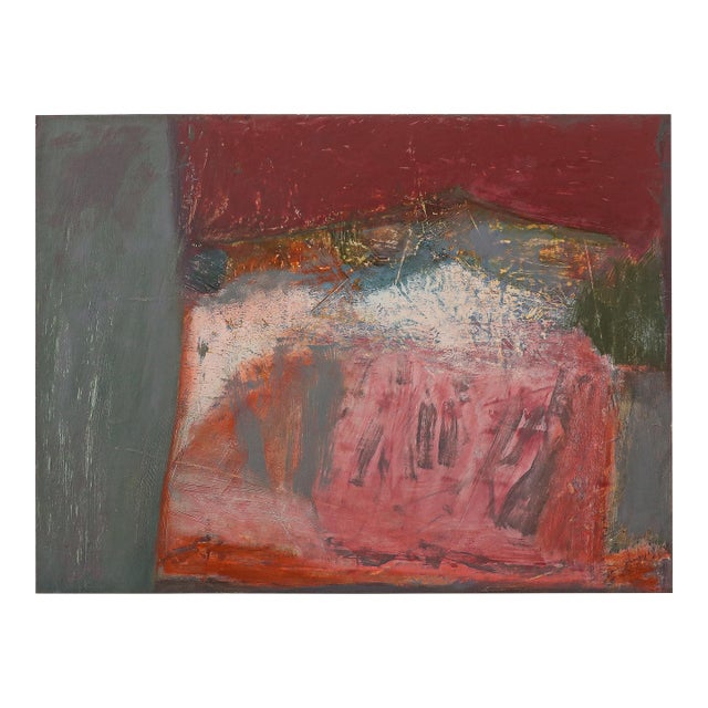 Home | Original Abstract Oil on Panel by S. Massaux For Sale