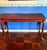 Elegant vintage console table with classic Queen Anne styling and graceful cabriole legs. Finished in a rich dark...