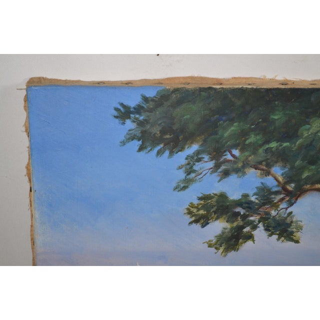 1910s French School Early 20th Century G. Perrin "The Seaside" Oil Painting on Canvas, Signed For Sale - Image 5 of 11