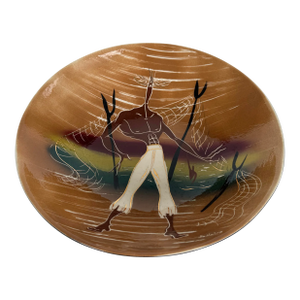 Marc Bellaire Beachcomber Large Bowl Signed California MCM Pottery Artist