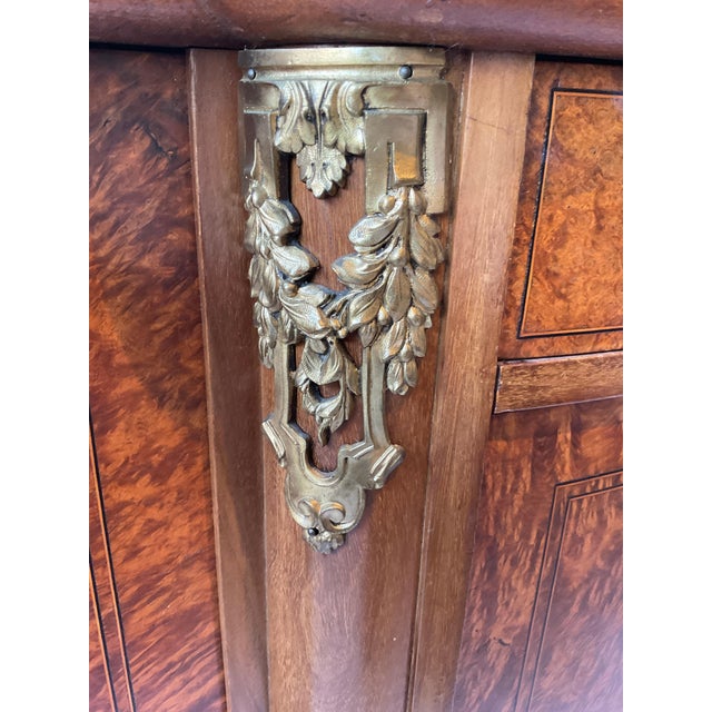 1920s French Burlwood Marble Top Sideboard For Sale - Image 12 of 12