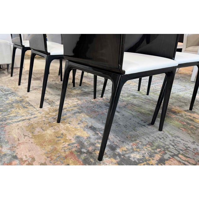 Costantini Pietro Modern Leather Dining Chairs - Set of 6 For Sale - Image 15 of 18