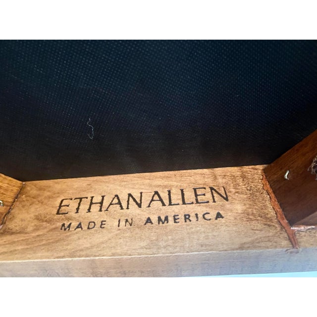 Late 20th Century Ethan Allen Country Crossings Set of Four Chairs. A mix of historical design, influence, and...