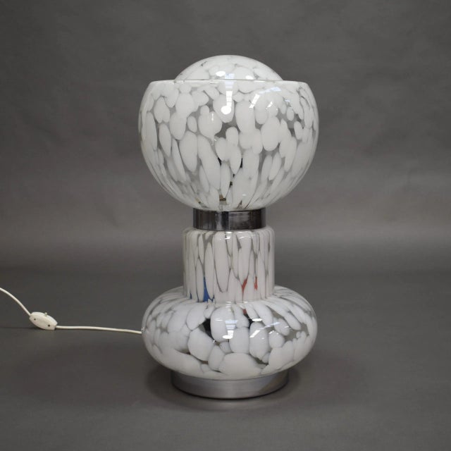 Large Italian Murano Glass Table Lamp, 1970s For Sale - Image 3 of 9