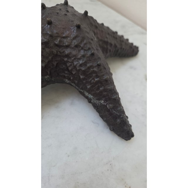 Bronze Late 20th Century Maitland-Smith Dark Patina Starfish Tabletop Sculpture For Sale - Image 8 of 17