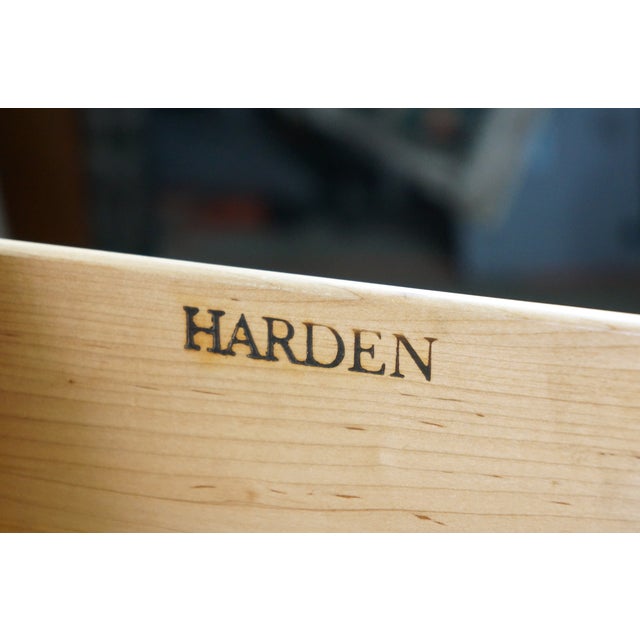 Vintage Harden Furniture Solid Cherry Federal Style Bowfront Buffet Sideboard For Sale - Image 12 of 18