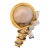 Modernist 14k Two-Tone Gold Diamond Baroque Pearl Ring For Sale