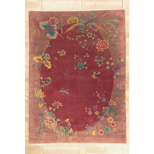 Vintage Chinese Art Deco Rug, 09'07 X 13'05 For Sale - Image 10 of 10