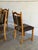 In Style of Henning Kjærnulf Oak Dining Chairs Set of 6 With Striped Upholstery 1970s For Sale - Image 10 of 11