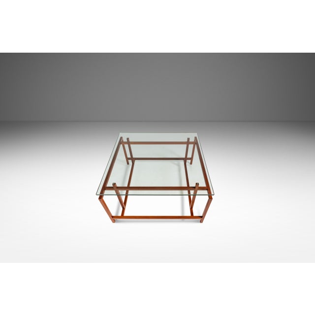 Komfort Danish Mid-Century Modern Coffee Table in Solid Teak W/ Glass Top Attributed to Henning Nørgaard for Komfort of Denmark, C. 1960's For Sale - Image 4 of 14