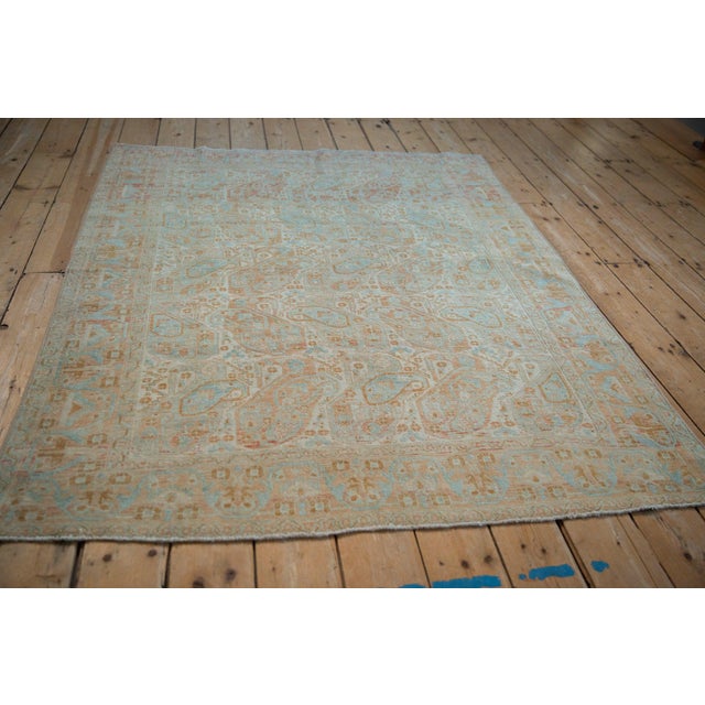 Vintage Distressed Afshar Rug - 4'8" x 5'9" For Sale - Image 9 of 12
