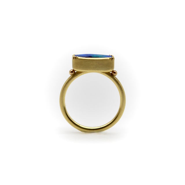 2020s Brooke Gregson 18k Gold Boulder Opal Ring, Size 6.5 For Sale - Image 5 of 9