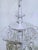 French Provincial Vintage Crystal Prismatic Pendant Chandelier With Silver Frame For Sale - Image 3 of 7