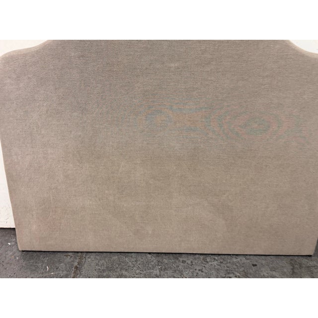 Green Queen Size Custom Design Sage Linen Headboard For Sale - Image 8 of 12