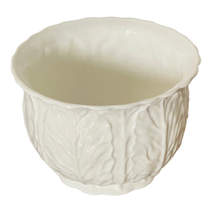 1960s Coalport England Ceramic Cabbage Leaf Planter Pot