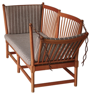 Danish Modern Spoke-Back Sofa by Børge Mogensen attributed to Fritz Hansen, 1963