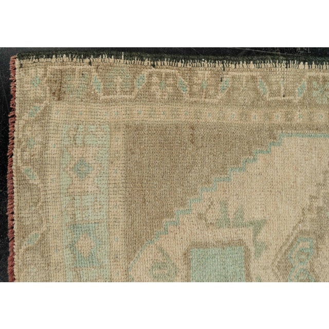 Early 21st Century Turkish Mini Rug Oriental Hand Knotted Vintage Rug 1'9" x 3' #21087 For Sale - Image 5 of 8