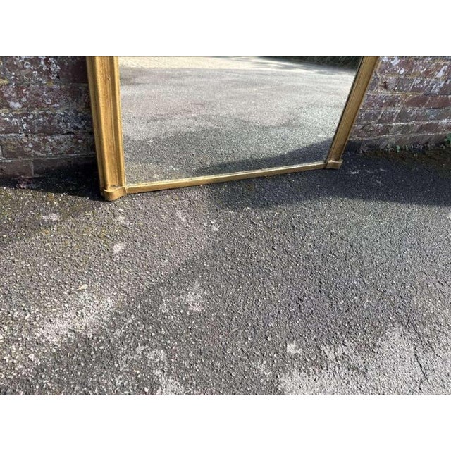 Large Antique 19th Century English Arched Top Git Overmantle Mirror For Sale - Image 3 of 8