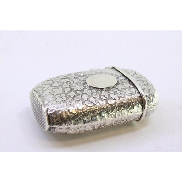 Silver Matchbox with Engraved Plant Motifs For Sale - Image 5 of 8
