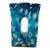 VTG Murano Rectangle Blue Vase 10” Art Glass Donut Hole Dual-Chamber Retro For Sale