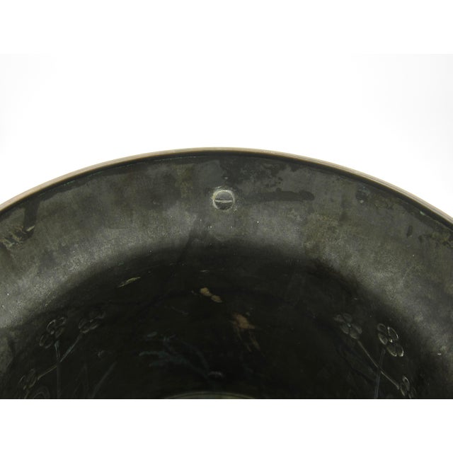 Art Nouveau Double Handle Wine Cooler or Champagne Chiller in Copper and Brass For Sale - Image 9 of 13