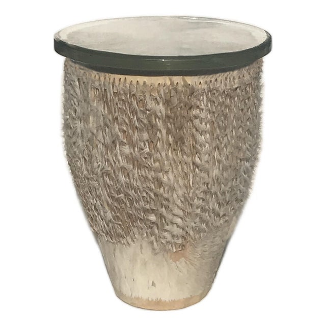 Original African Drum Table For Sale