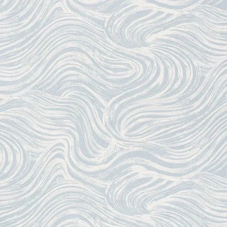 Sample - Schumacher Shio Fabric in Sky For Sale