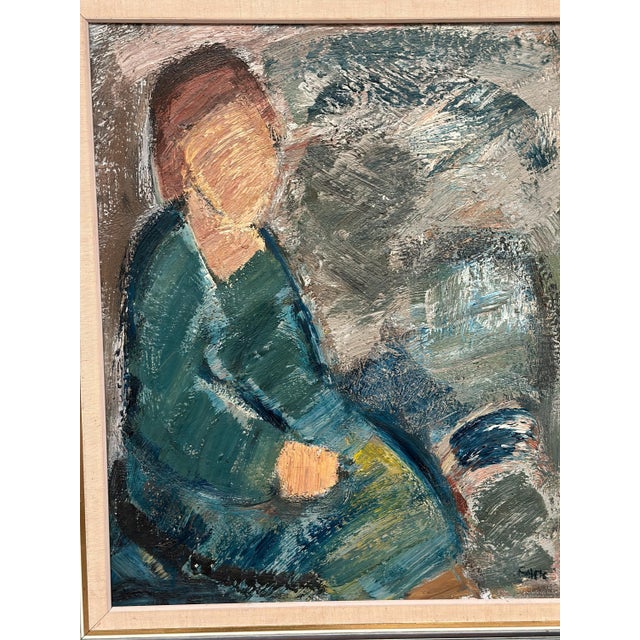 Gösta Falck, Woman, 1960s, Oil on Canvas, Framed For Sale - Image 8 of 14