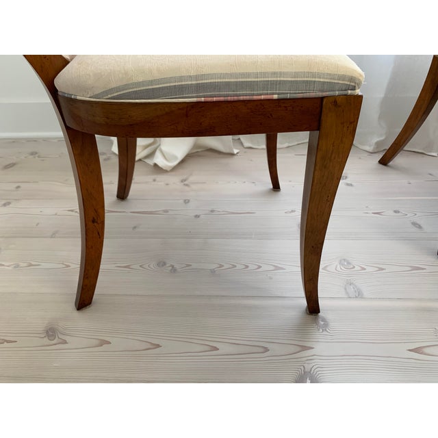 Brown 1940s Vintage Baker Furniture Regency Klismos Style Dining Chairs - Set of 6 For Sale - Image 8 of 12
