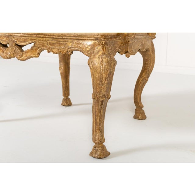 18th Century Italian Carved Giltwood Armchair For Sale - Image 5 of 9