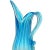 Mid-Century Modern Vintage Murano Fratelli Toso Tall Opalescent Sky Blue White Fade Italian Ribbed Art Glass Pitcher Flower Vase For Sale - Image 3 of 10