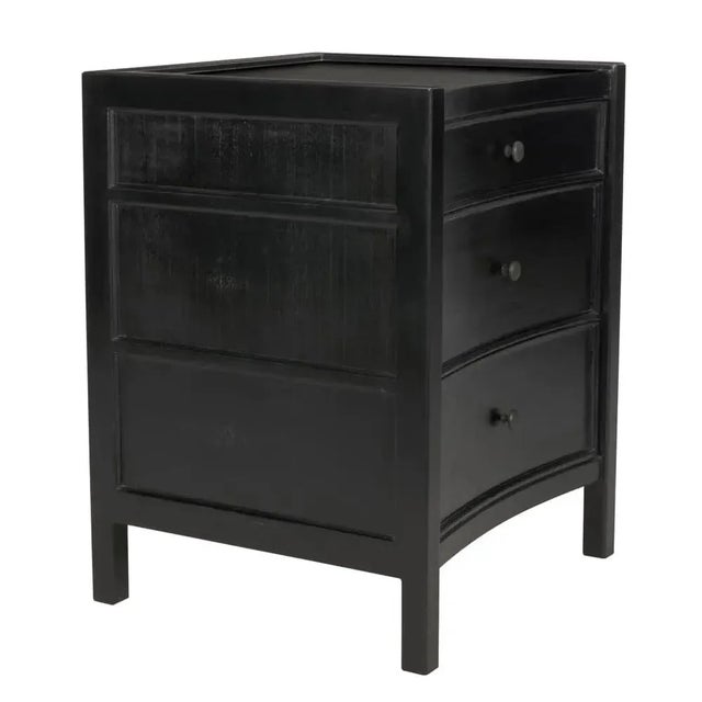 Mid-Century Modern NOIR Hampton Night Stand 24", Hand Rubbed Black For Sale - Image 3 of 5