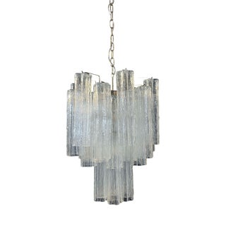 Murano Glass Tube Chandelier, 1990s For Sale