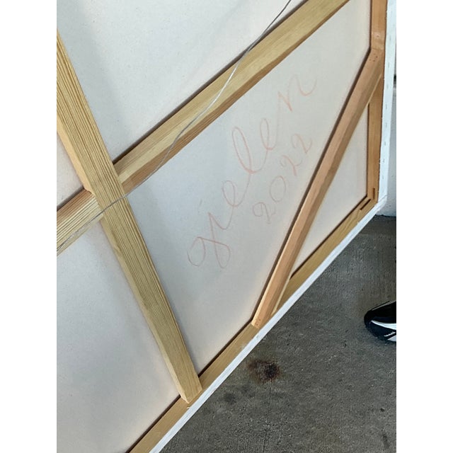 Vintage Original Abstract Oil on Canvas For Sale - Image 10 of 12