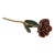 Lacquer Red and Green Dipped Gold Trim Rose 4522b For Sale
