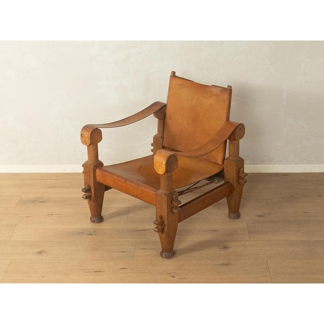 Vintage Brutalist Safari Armchair For Sale - Image 9 of 9