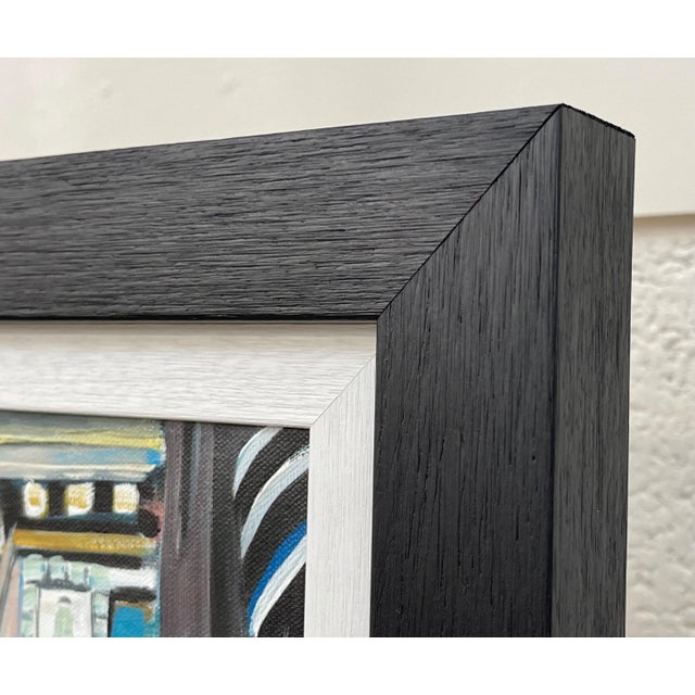 Chrysler Building 42nd Street New York City at Sunset With Golden Yellow Sky by Contemporary British Artist For Sale - Image 12 of 12