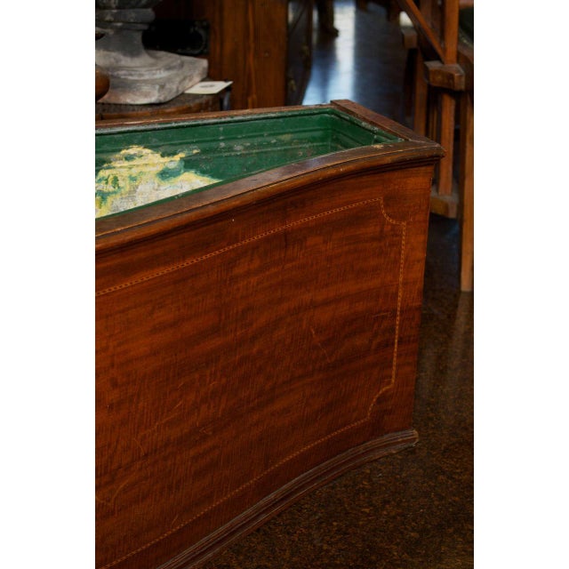 Mahogany Floor Planter With Inlay Banding For Sale - Image 4 of 7