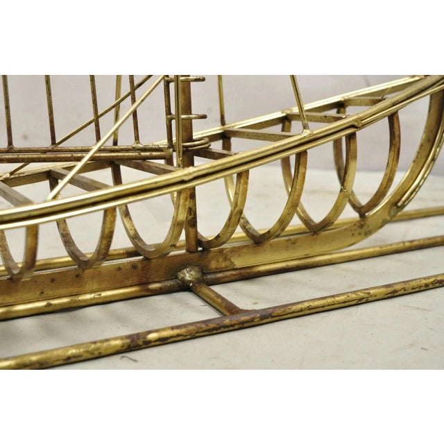 Metal Curtis Jere Mid 20th Century Clipper Ship Large Metal Wall Sculpture For Sale - Image 7 of 12