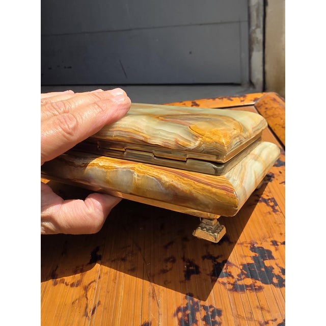Mid-Century Modern Onyx Jewelry Box, Italy, 1950s For Sale - Image 3 of 7