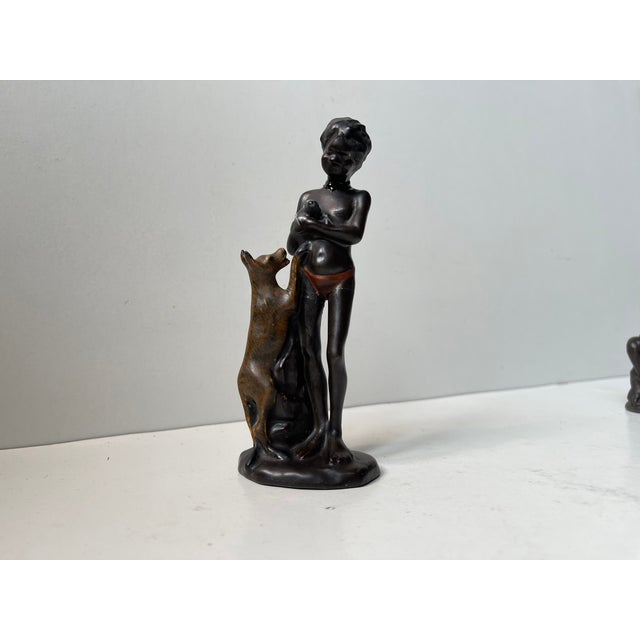 Mid-Century Modern Aboriginal Indigenous Figurines from Darbyshire Pottery, 1950s, Set of 3 For Sale - Image 3 of 14