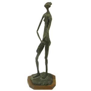 Signed, Bronze Female Nude Abstract Sculpture
