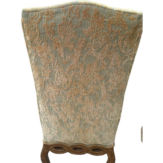 1930s 1930s French 4 Pretzel Ribbon Back French Hollywood Regency French Provincial Rococo Dining Chairs- Set of 2 For Sale - Image 5 of 10