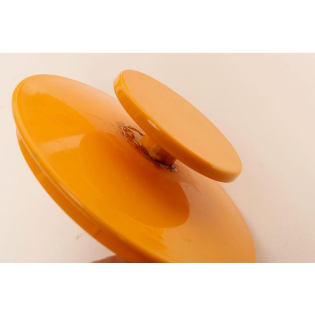 Vintage French Orange Melamine Ten Piece Canister / Spice Set by Sitap For Sale - Image 17 of 18