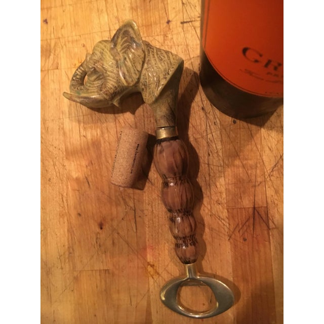 Elephant Brass Bottle Wine Opener For Sale - Image 4 of 5