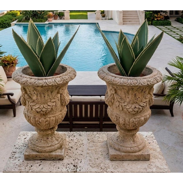 Pair of Hand-Painted Metal Agave Sculptures For Sale - Image 10 of 11