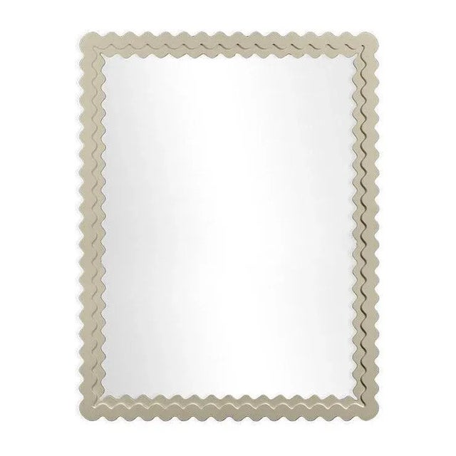 Contemporary Fleur Home Carnival Chaos Rectangle Mirror in Delaware Putty, 36x48 For Sale - Image 3 of 3